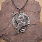 Runa Norse Viking Talisman Valknut Raven cuervo colgante proteccion y fuerza.