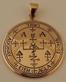 Talisman Arcangel Uriel en plata y dorado